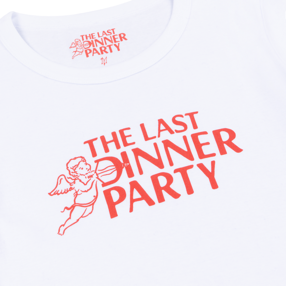 White Logo Baby Tee graphic