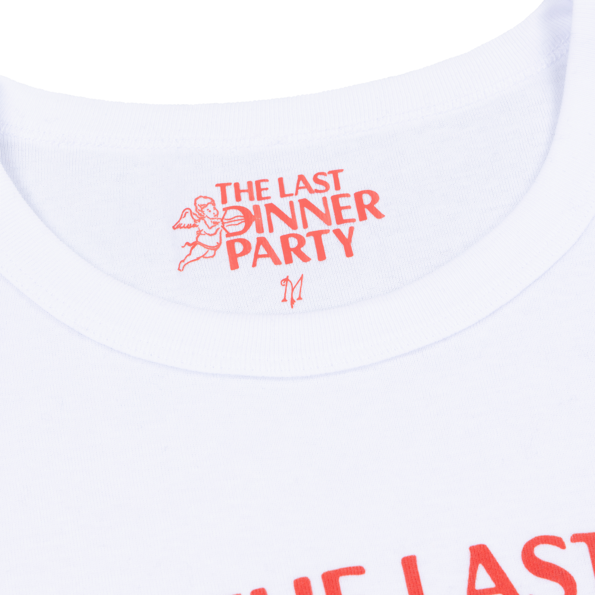 White Logo Baby Tee tag