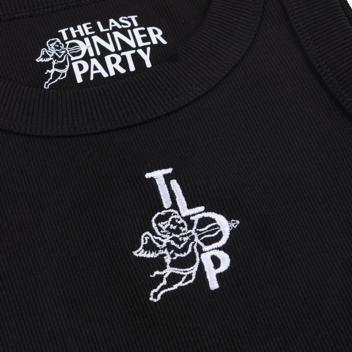Embroidered Logo Vest in Black graphic