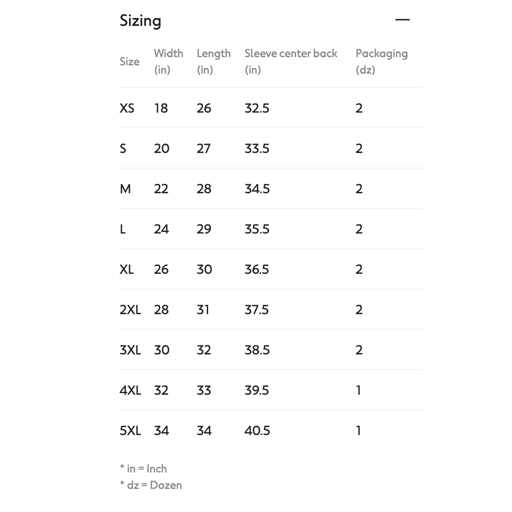 Cherub Grey Hoodie Size Guide