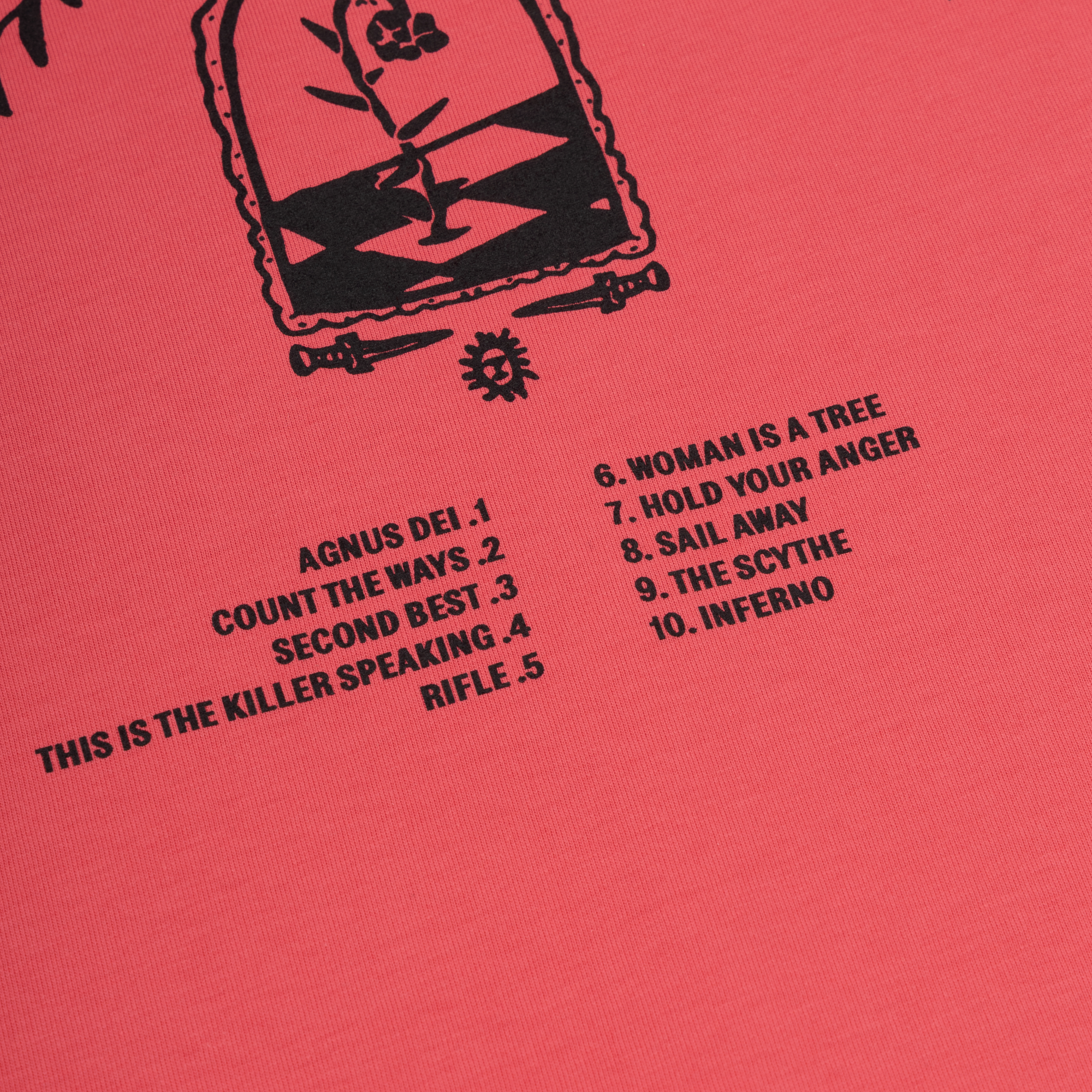 From The Pyre Overdyed Red T-Shirt Back Details