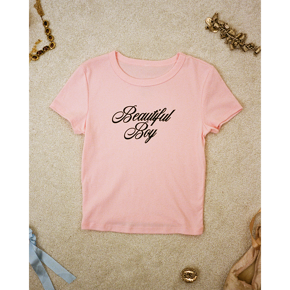 Beautiful Boy Ladies Baby Tee Floor