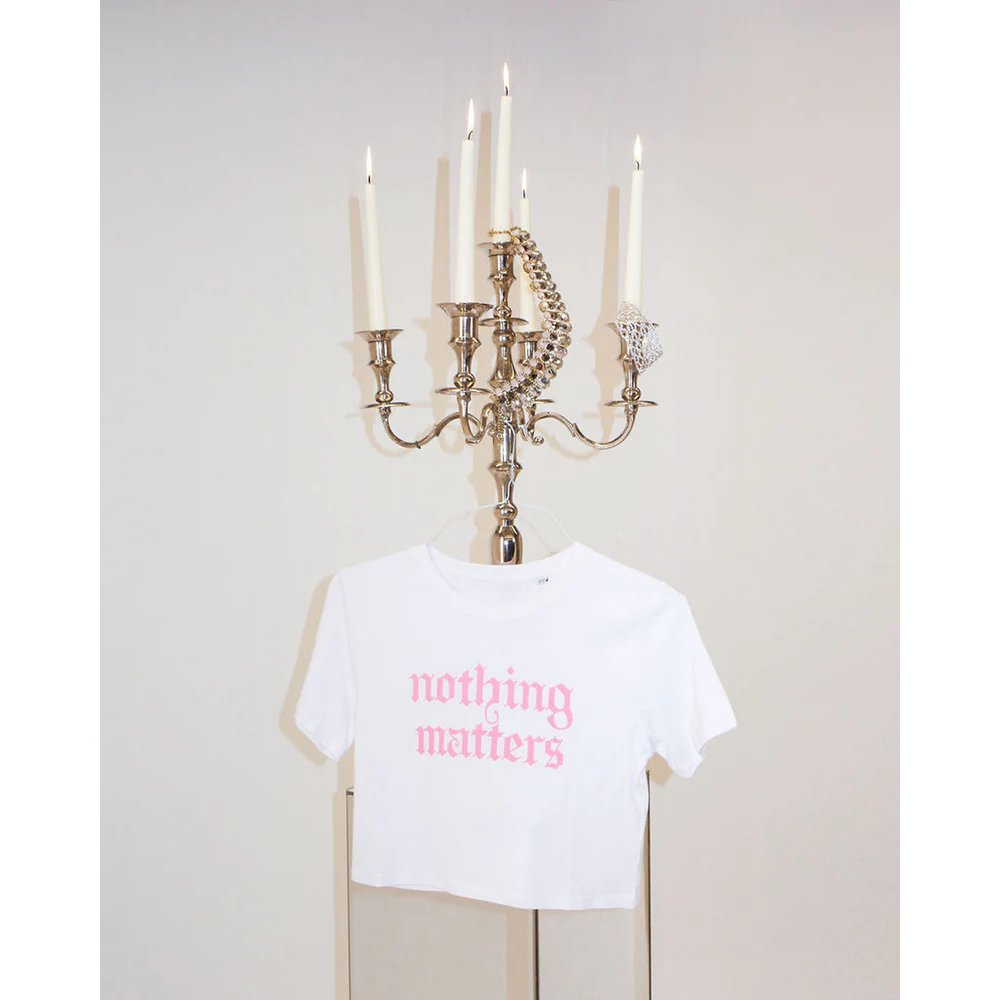 Nothing Matters White Crop Top Front Alt