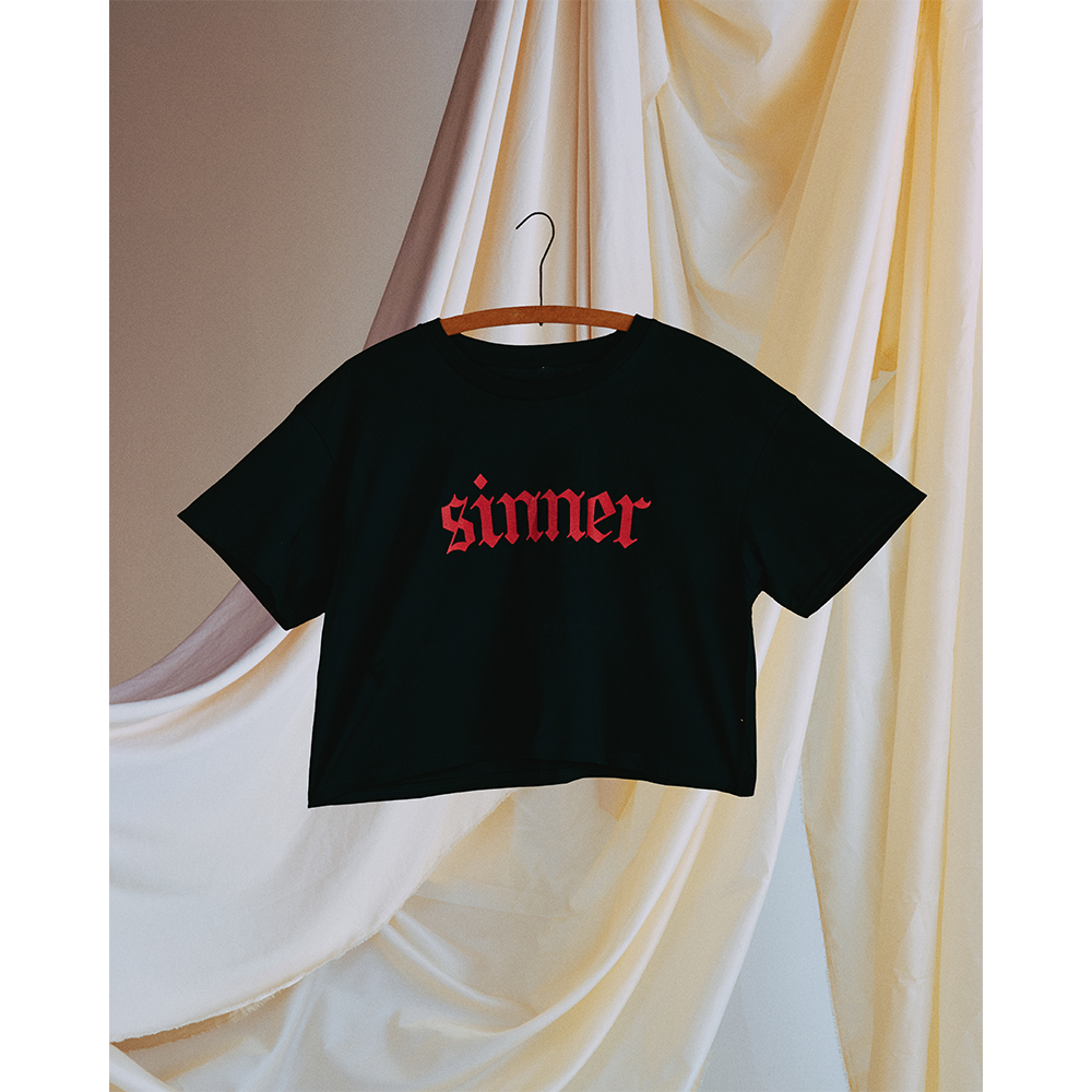 Sinner Black Crop Top 1