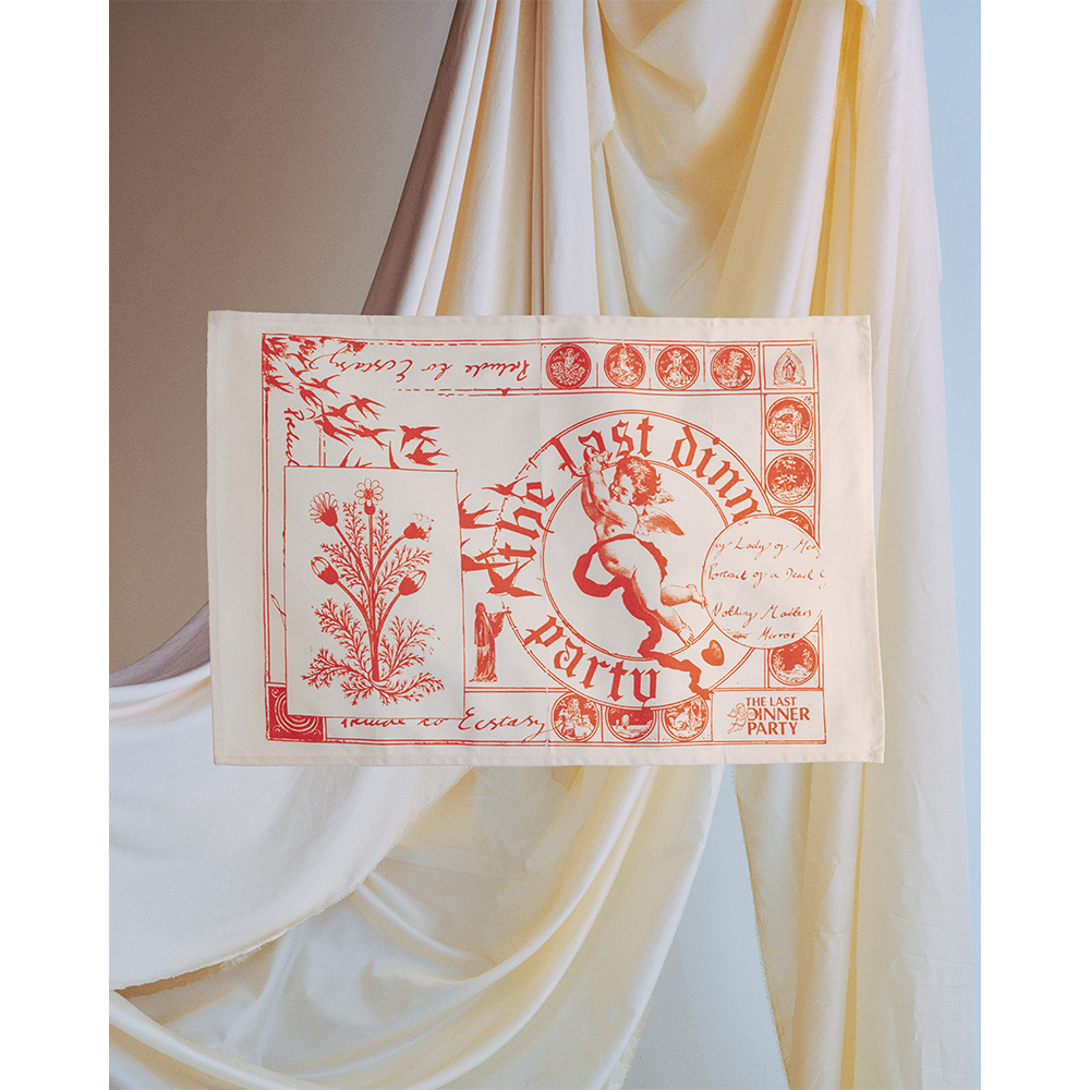 Red Tapestry Tea Towel